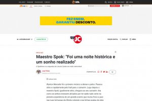 Maestro Spok: “Foi uma noite histórica e um sonho realizado”